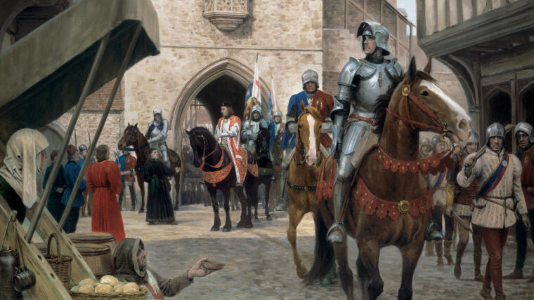 约克派英国国王爱德华四世骑到伦敦4月11日,1471年,在一个强大的军队夺回王位。爱德华在佛兰德斯寻求避难之前当他的前导师兼盟友,沃里克伯爵,举起一个大叛军领导对他和恢复兰开斯特国王亨利六世继承王位。