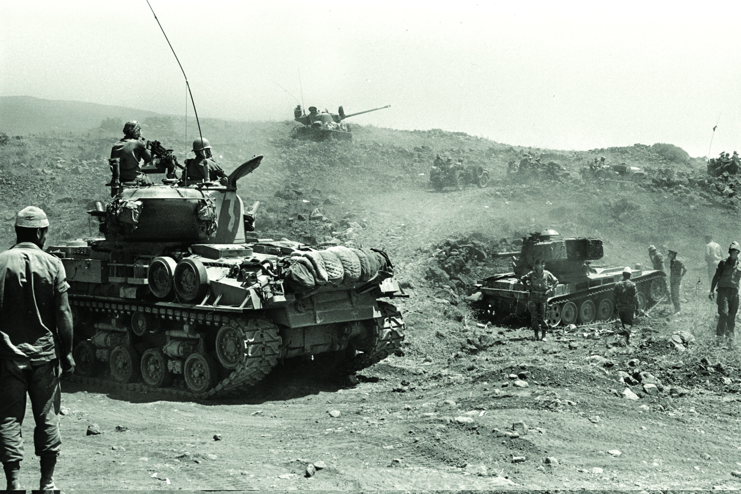 1967年六日战争期间，以色列坦克向戈兰高地推进。这场冲突是一部关于冷战时期装甲冲突的新著作中涉及的众多冲突之一。