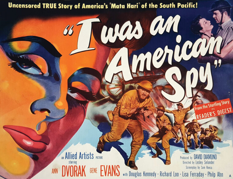 1951年联合艺术家电影的电影院海报，根据克莱尔·菲利普斯的精彩生活改编，由安·德沃夏克主演。菲利普斯是这部电影的顾问。