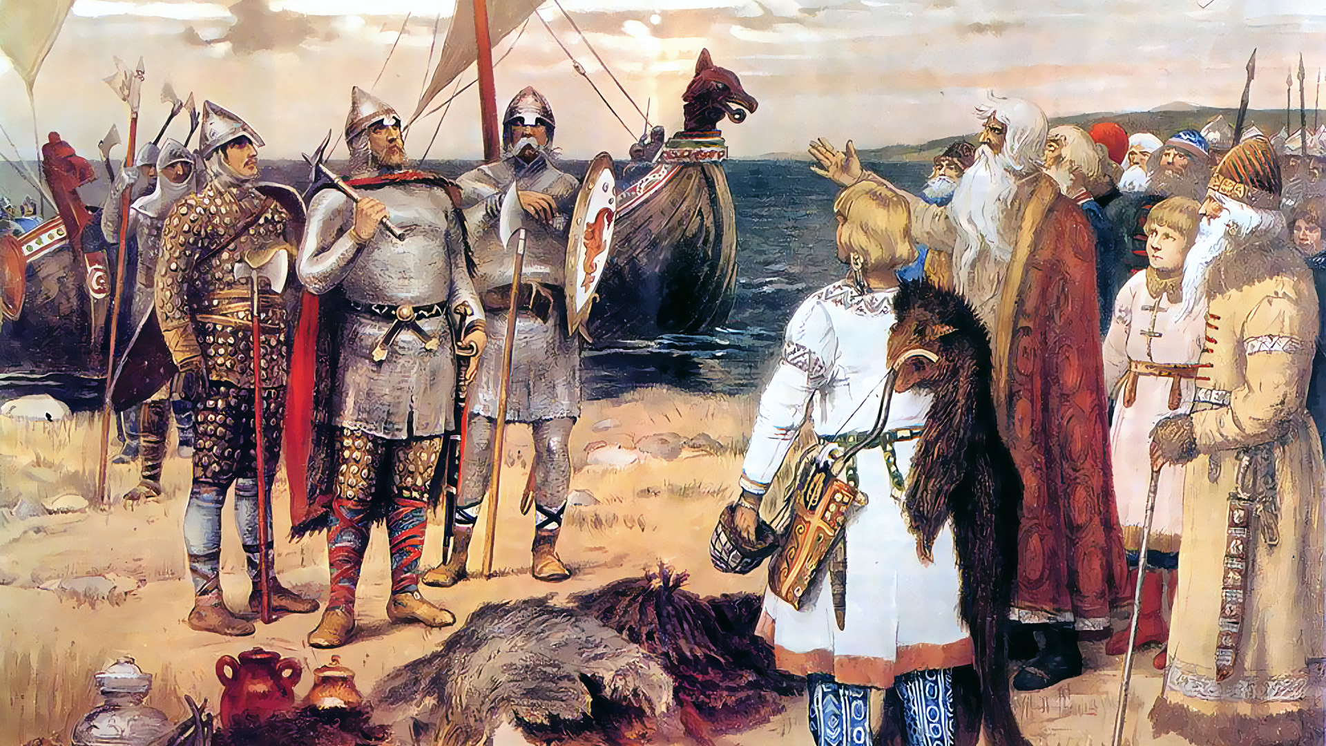 瓦兰吉人领袖留里克和他的儿子们抵达862年不远的Staraya拉多加湖贸易站。同时,瓦兰吉人开始服务部队保护拜占庭帝国的边界。