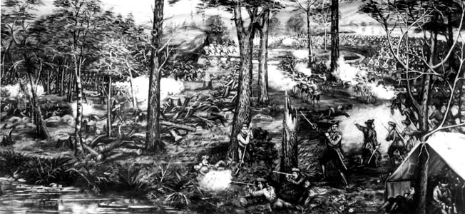 在邓莫尔勋爵的战争期间，肖尼族印第安人和弗吉尼亚人在Point Pleasant进行了一场轰轰烈烈的血腥战斗。