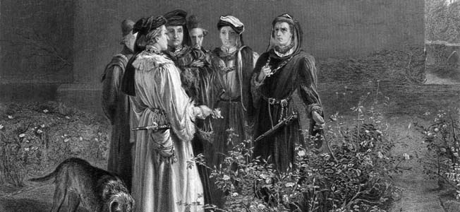 在英国的玫瑰战争中，兰开斯特家族击败了金雀花家族的两个分支——约克家族。
