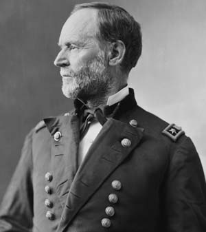 联邦将军威廉·t·谢尔曼的入海战役是美国内战的决定性篇章;谢尔曼在南方被认为是全面战争的野蛮支持者。